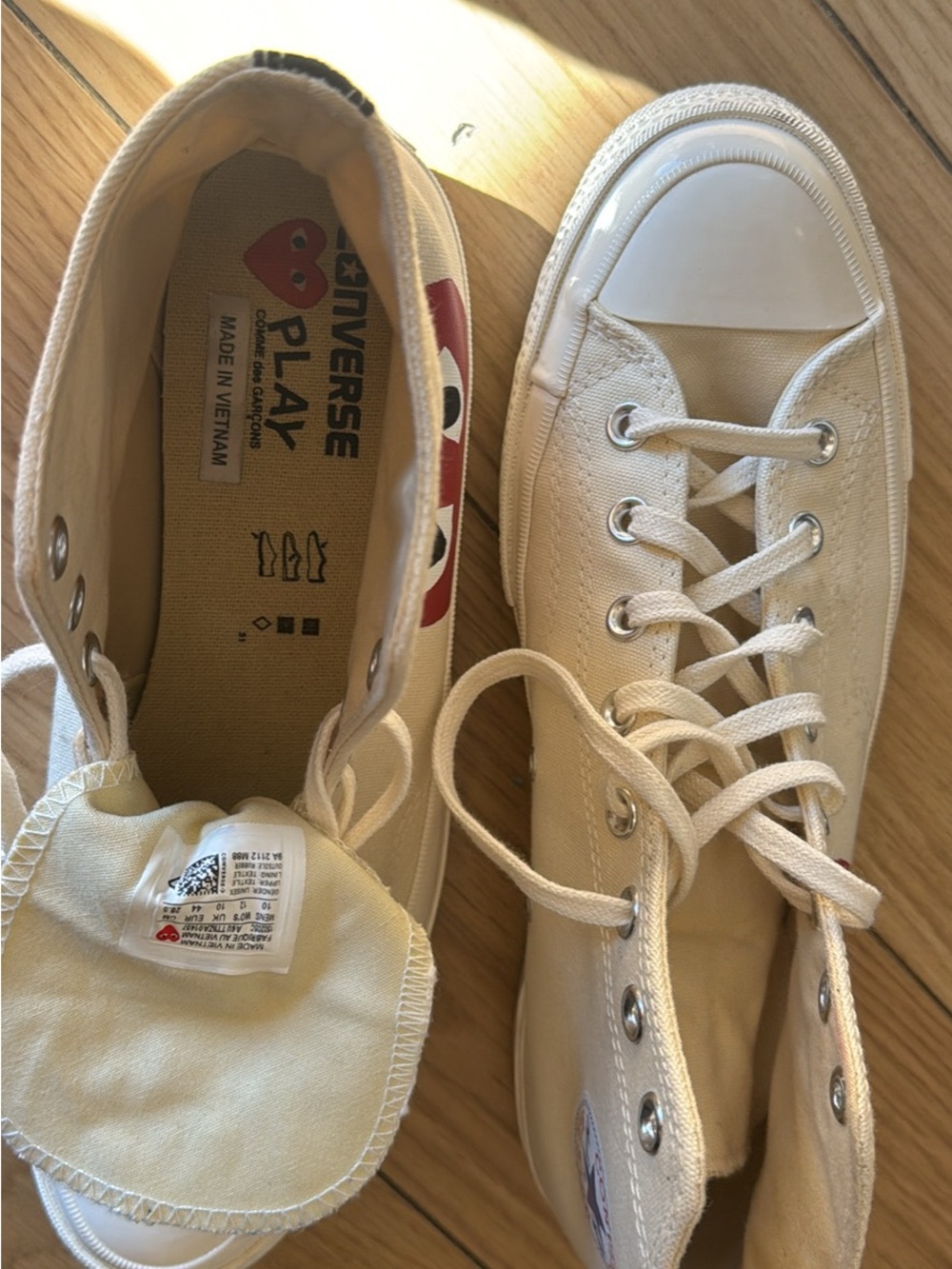 Converse PLAY Chuck Taylor High Top Sneakers - Cream